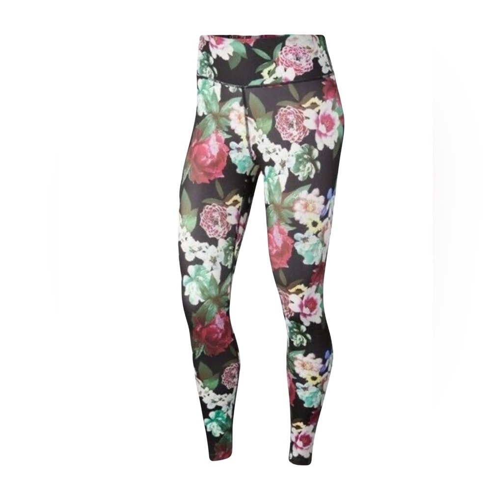 Nike Floral 7/8 High Rise Tights Size Small Like New Excellent Condition